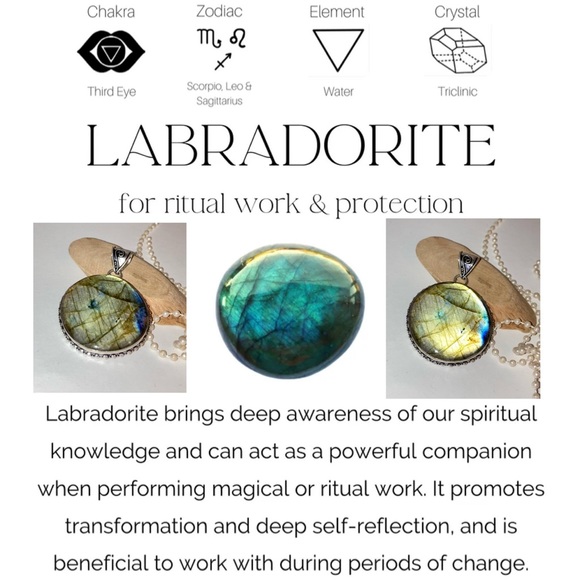 FANTASTIC! Flashy Labradorite Gemstone Handmade Pendant - Picture 3 of 7